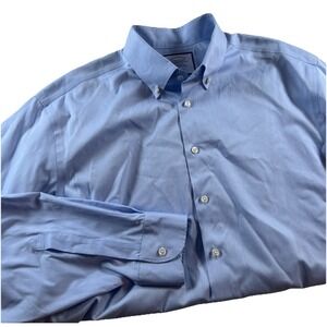 Charles Tyrwhitt Men's Non-Iron‎ Classic Fit Shirt Blue 18/37